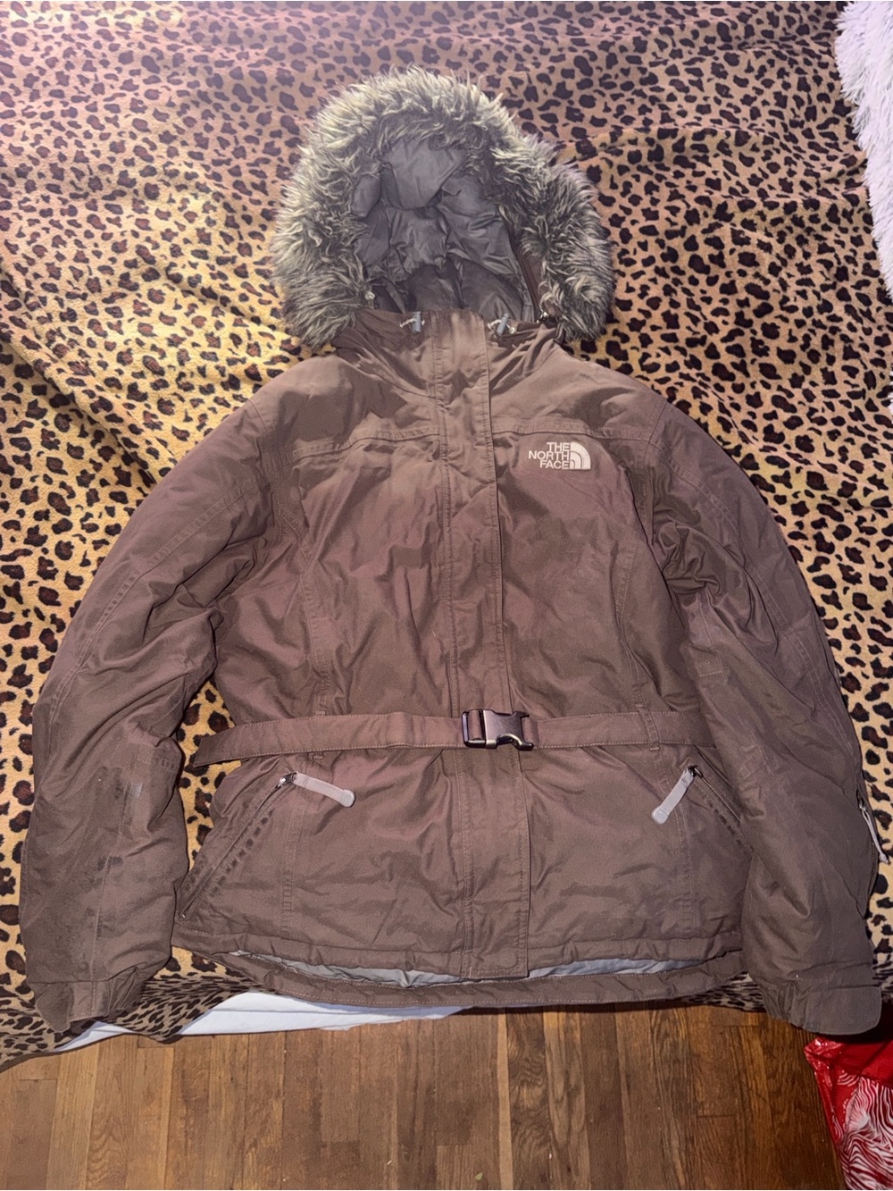 Vintage 2000s The North Face Greenland Hyvent Insulated Puffer Belted Fur Hood